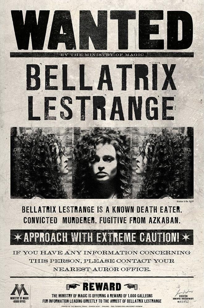 MinaLima Bellatrix Lestrange Poster