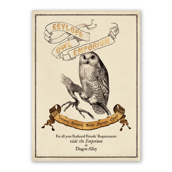 MinaLima Eeylops Owl Emporium Poster
