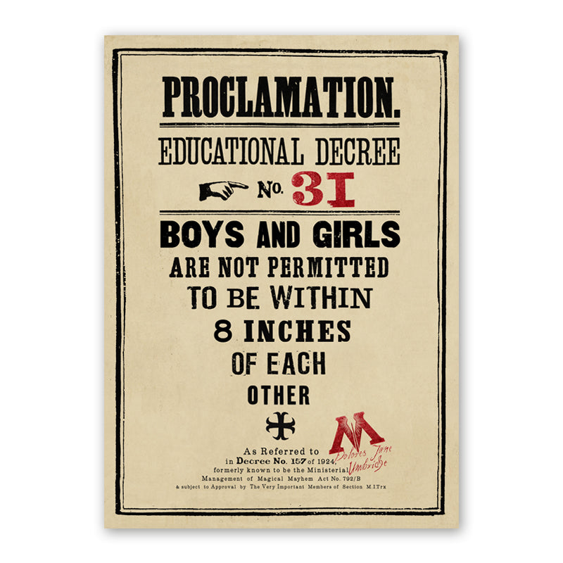 MinaLima Proclamation No. 31 Poster